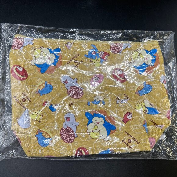 Pokémon x Mister Donut Collab Zipper Wallet Coin Purse Snorlax Pikachu New - Picture 2 of 8